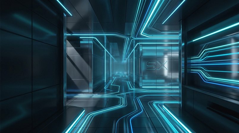 Játékos asztali számítógépnél a játék felülettel